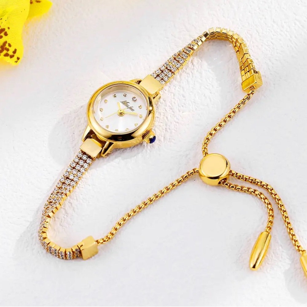 Small mini dial women crystal Watch
